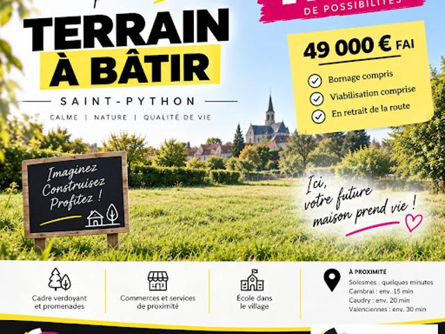 Terrain vente à Solesmes, Nord