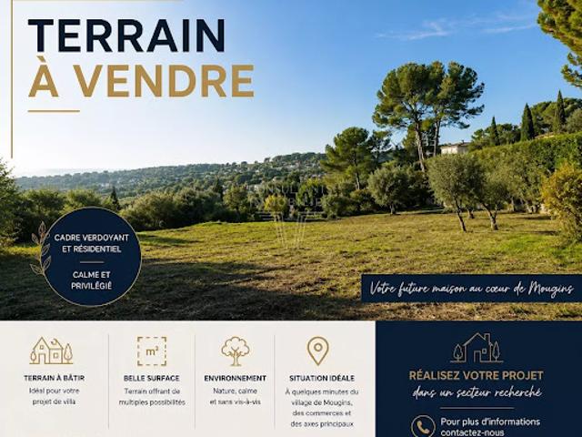 Terrain vente à Grasse, Mougins