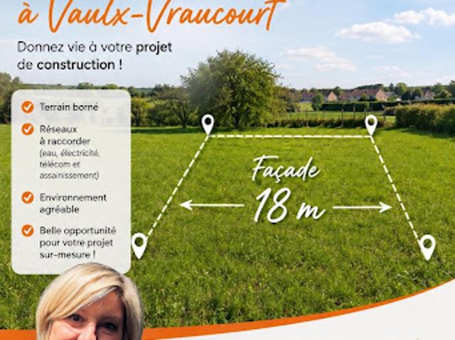 Terrain vente à Vaulx-Vraucourt, Pas-de-Calais