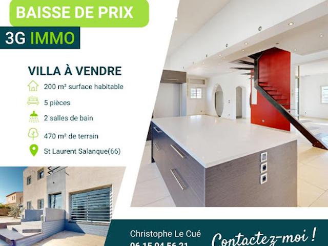 Villa vente à Perpignan, Saint-laurent-de-la-salanque