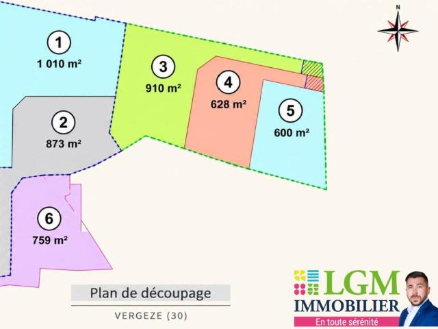 Terrain vente à Nîmes, Vergèze