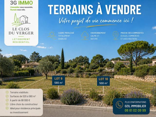Terrain vente à Alès, Vézénobres