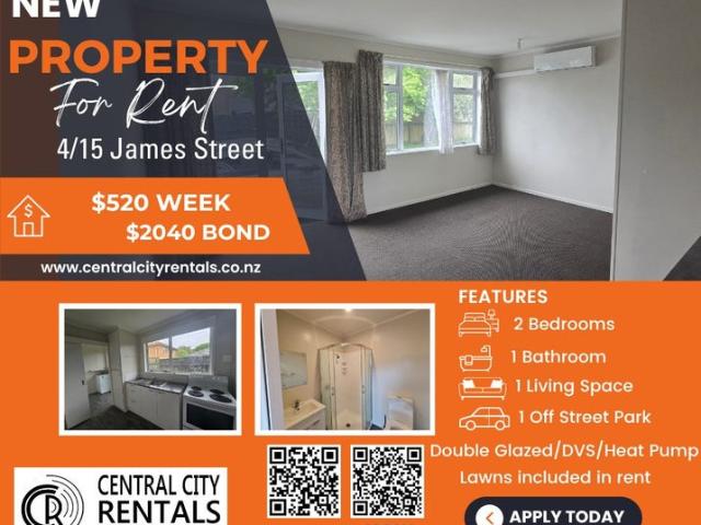 Apartment for rent in Victoria, Rotorua