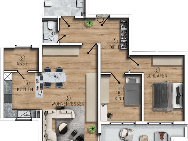 Etagenwohnung kaufen in Schwaigern