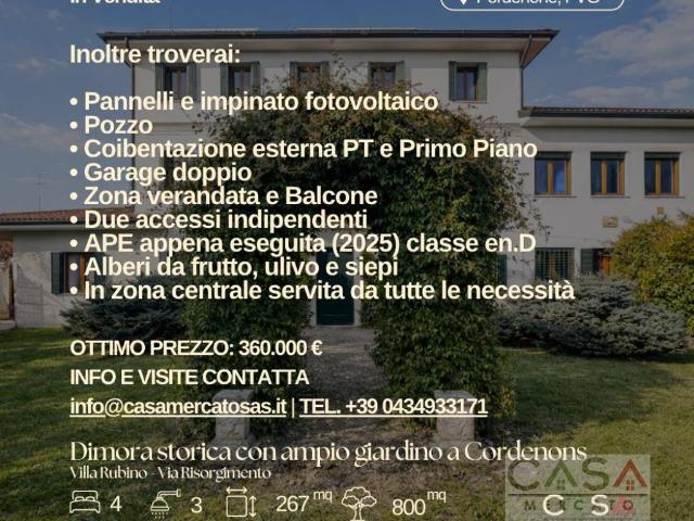 Villa Indipendente in vendita a Sclavons, Cordenons