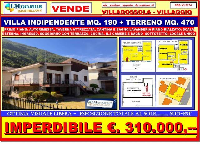 Villa Indipendente in vendita a Bannio Anzino, Piemonte