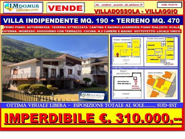 Villa Indipendente in vendita a Bannio Anzino, Piemonte
