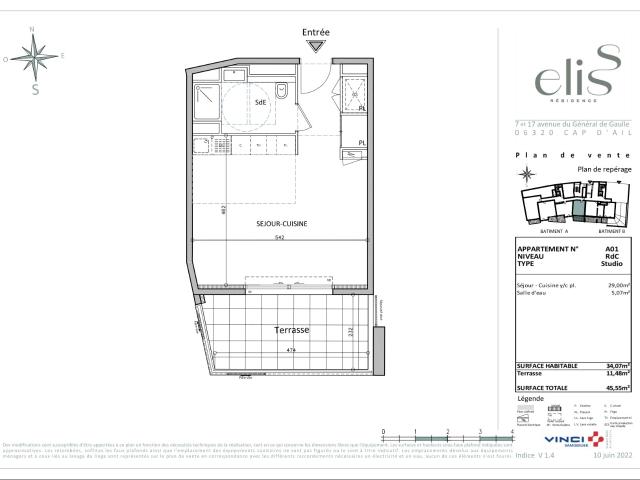 Appartement vente à Nice, Cap-d'ail