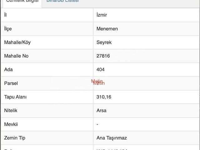 Menemen, İzmir içerisinde satılık Arsa
