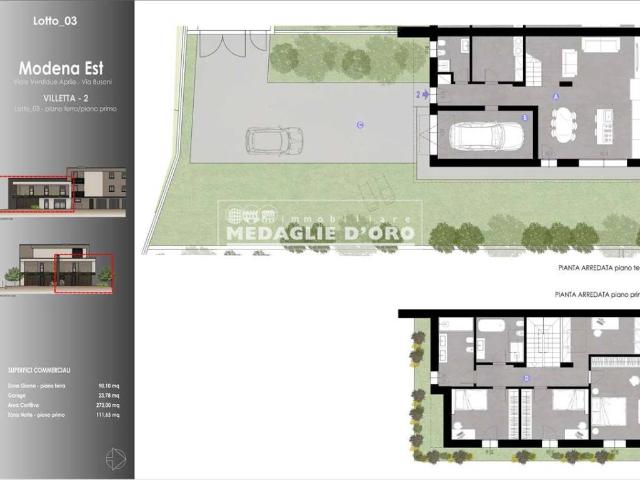 Villa Schiera in vendita a Crocetta-San Lazzaro-Modena Est, Modena