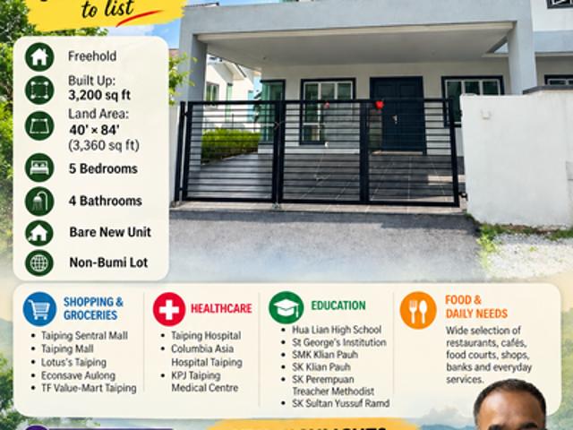 House for sale in Perak, Taiping