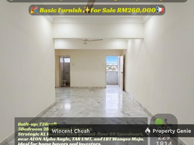 Apartment for sale in Wangsa Maju, Kuala Lumpur