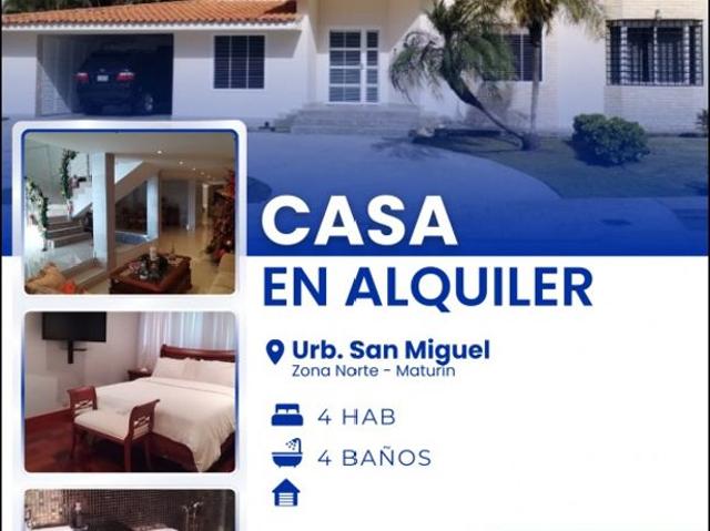 Casa en alquiler en Maturin, Monagas