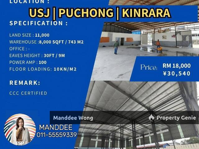 Warehouse for sale in Tanjong Sepat, Selangor