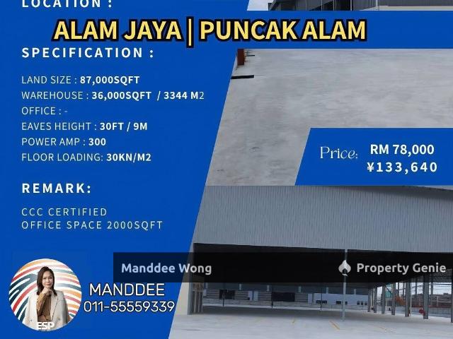Warehouse for sale in Selangor