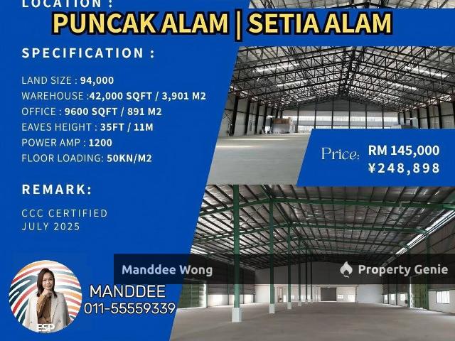 Warehouse for sale in Selangor