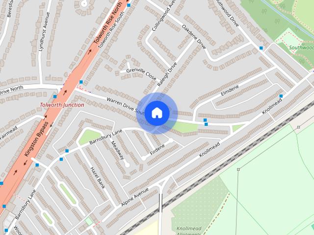 Apartment for rent in Tolworth, Greater London