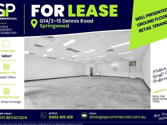 Retail for rent in Springwood, Greater Brisbane