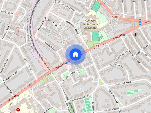 Apartment for rent in Southfields, Greater London