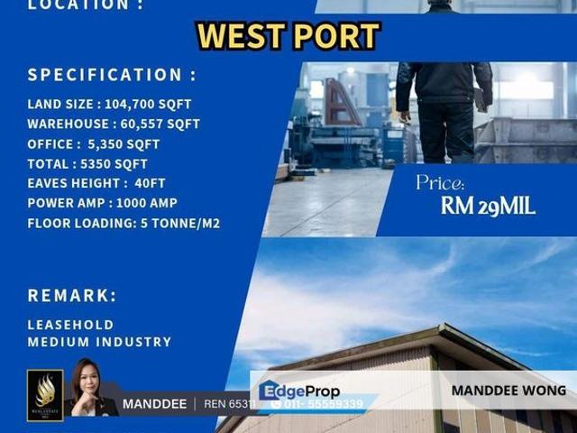 Warehouse for rent in Port Klang, Selangor