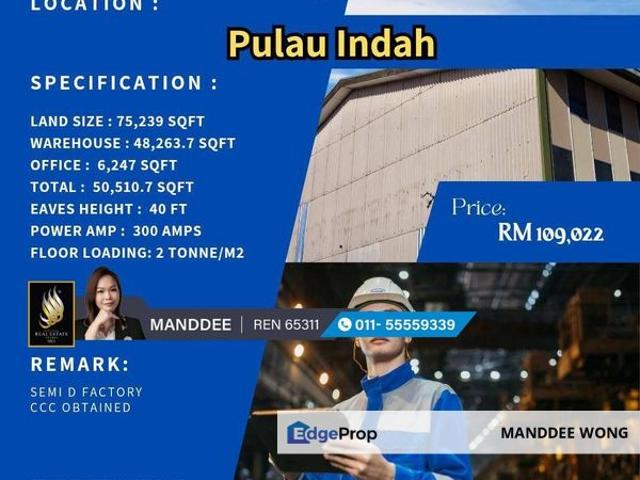Warehouse for rent in Port Klang, Selangor
