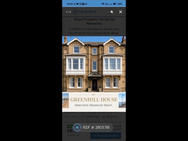 Studio for rent in Melcombe Regis, Weymouth