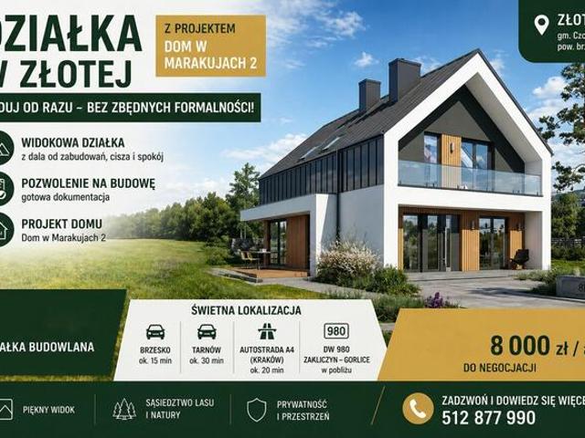 Grunt na sprzedaż w Czchów, Małopolskie