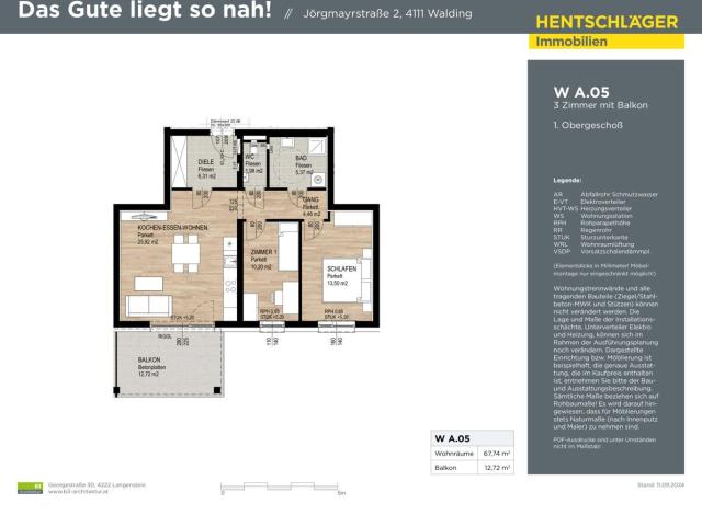 Etagenwohnung kaufen in Walding