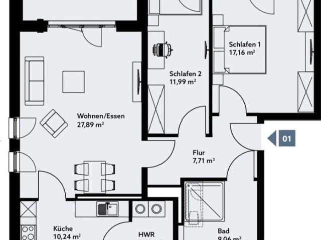 Apartment mieten in Vahr, Bremen