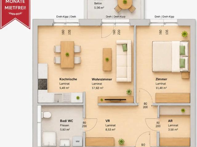 Apartment mieten in Gries, Gersdorf-Feistritz