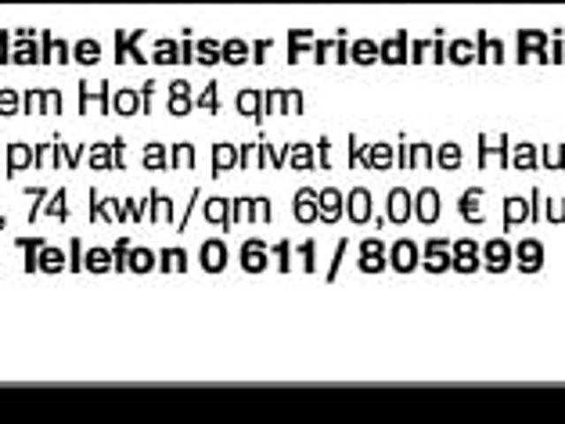 Etagenwohnung mieten in Wiesbaden, Gräselberg