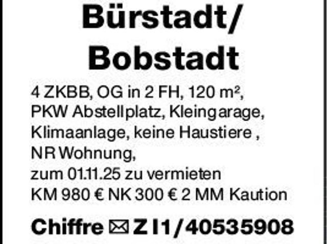Wohnung mieten in Bürstadt, Hessen