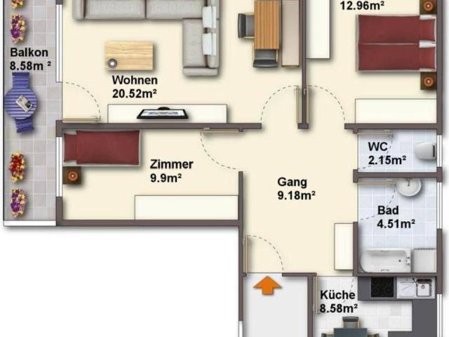 Apartment mieten in Dornbirn, Schoren
