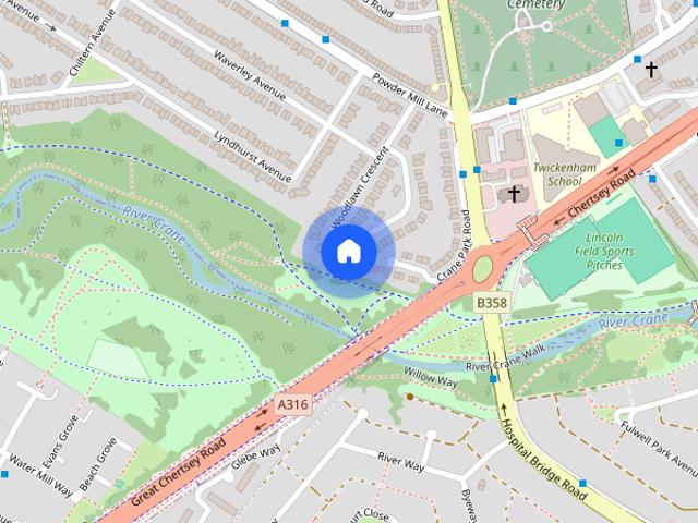 House for rent in Whitton, Greater London