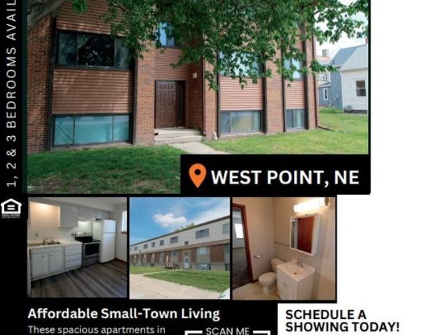 Apartment for rent in West Point, Cuming County