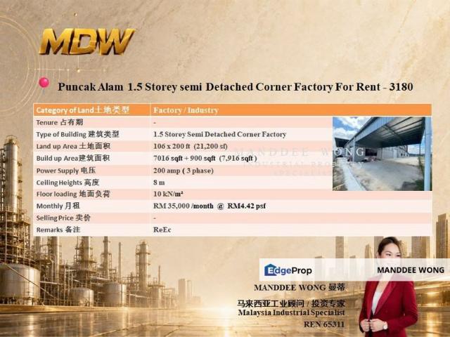 Warehouse for rent in Selangor