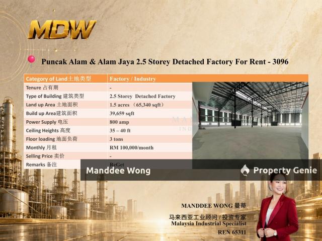 Warehouse for rent in Selangor