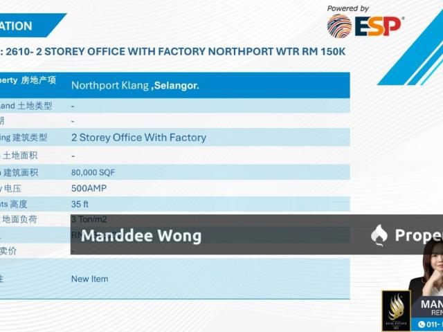 Warehouse for rent in Port Klang, Selangor