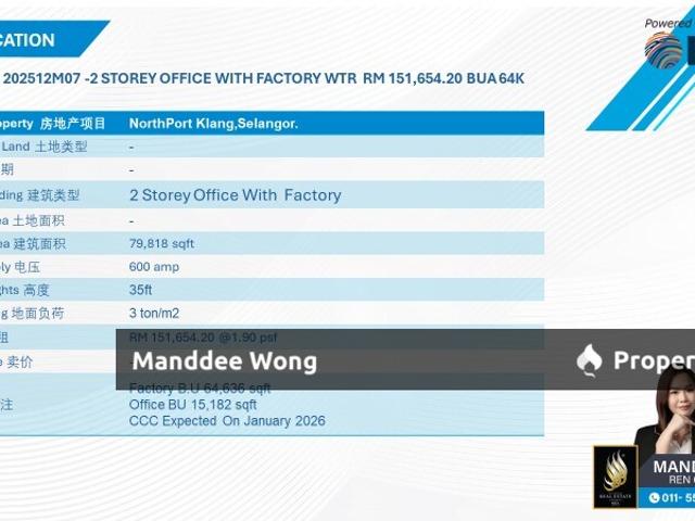 Warehouse for rent in Port Klang, Selangor