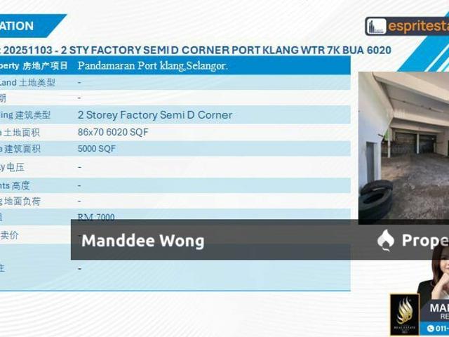 Warehouse for rent in Port Klang, Selangor