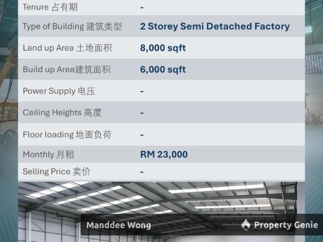 Warehouse for rent in Petaling, Subang Jaya