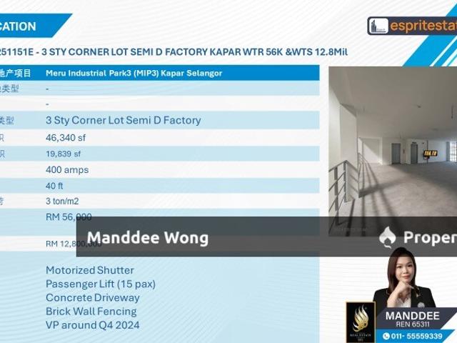 Warehouse for sale in Port Klang, Selangor