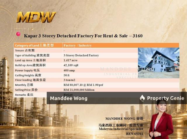 Warehouse for rent in Port Klang, Selangor