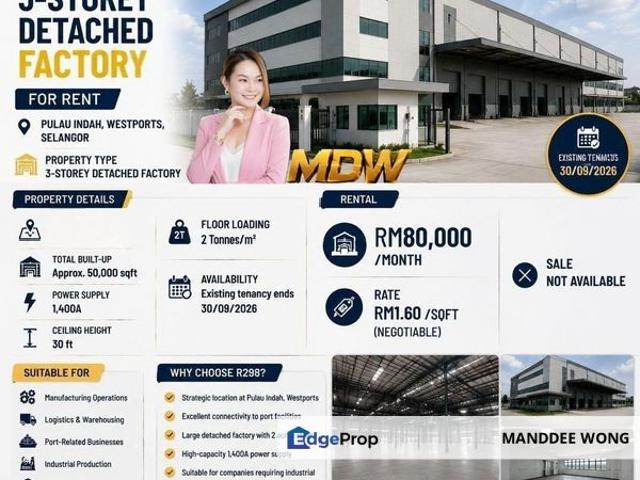 Warehouse for rent in Port Klang, Selangor