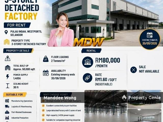 Warehouse for rent in Port Klang, Selangor