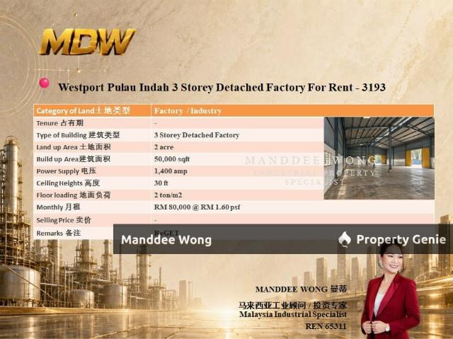 Warehouse for rent in Port Klang, Selangor