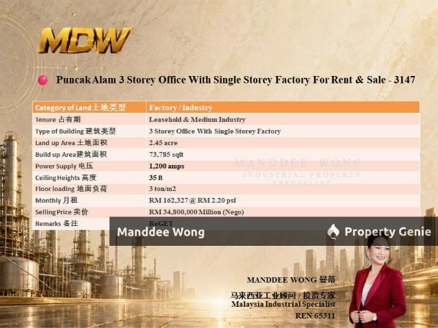 Warehouse for rent in Selangor