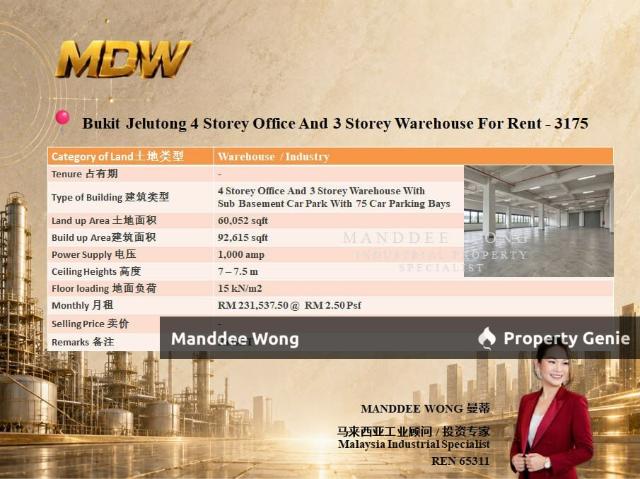 Warehouse for sale in Petaling, Alam Impian