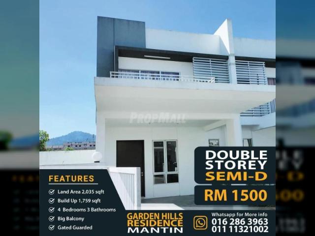 Apartment for rent in Mantin, Negeri Sembilan