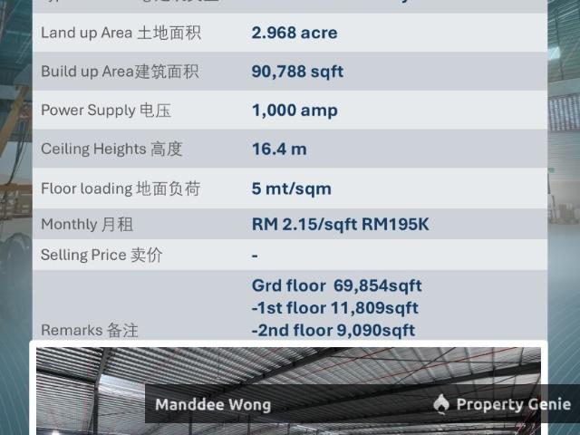 Warehouse for rent in Port Klang, Selangor